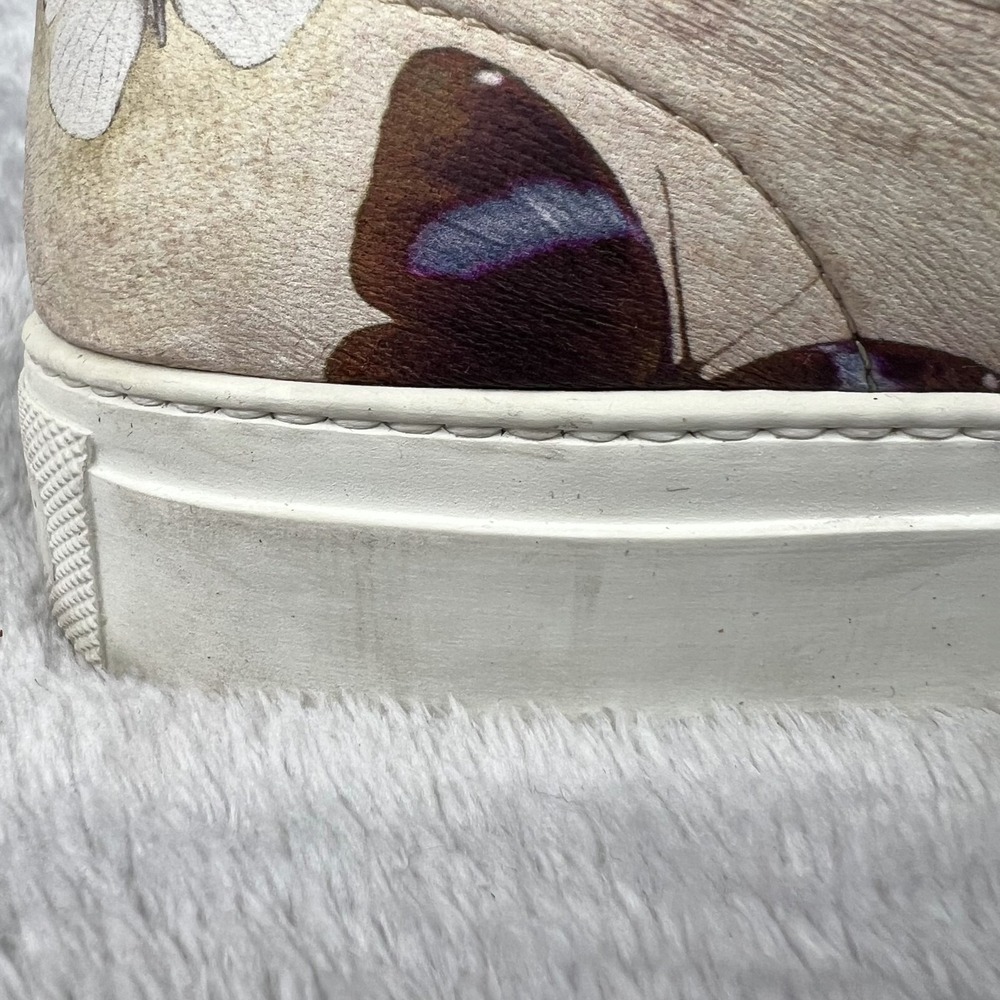 Givenchy Butterfly Women 9 Slip On Shoes Beige Leather Sneakers Designer Fashion - Picture 14 of 16